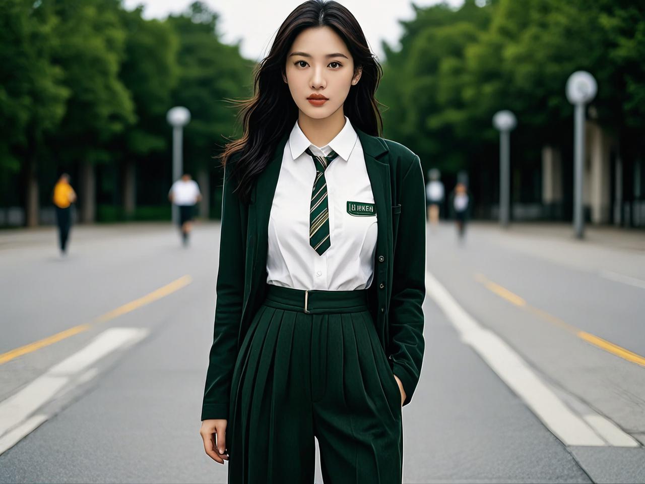 学院风穿搭灵魂：高腰裤是你不能错过的亮点