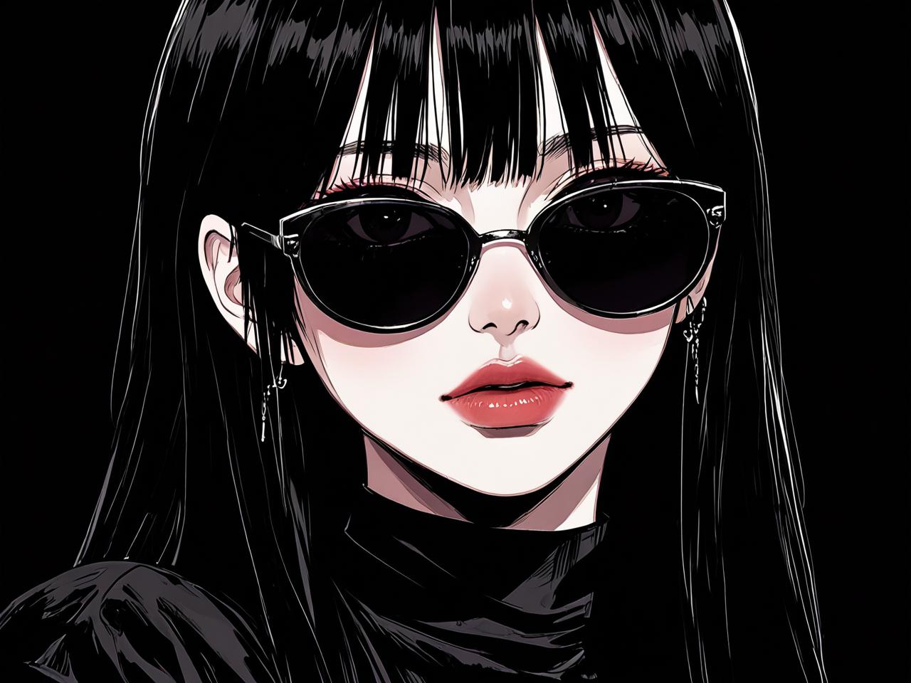 暗黑系女孩都在穿的墨镜，搭配这样才高级！