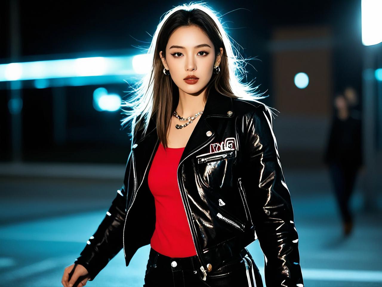 千禧辣妹街拍爆红！时尚黑马机车夹克成为焦点