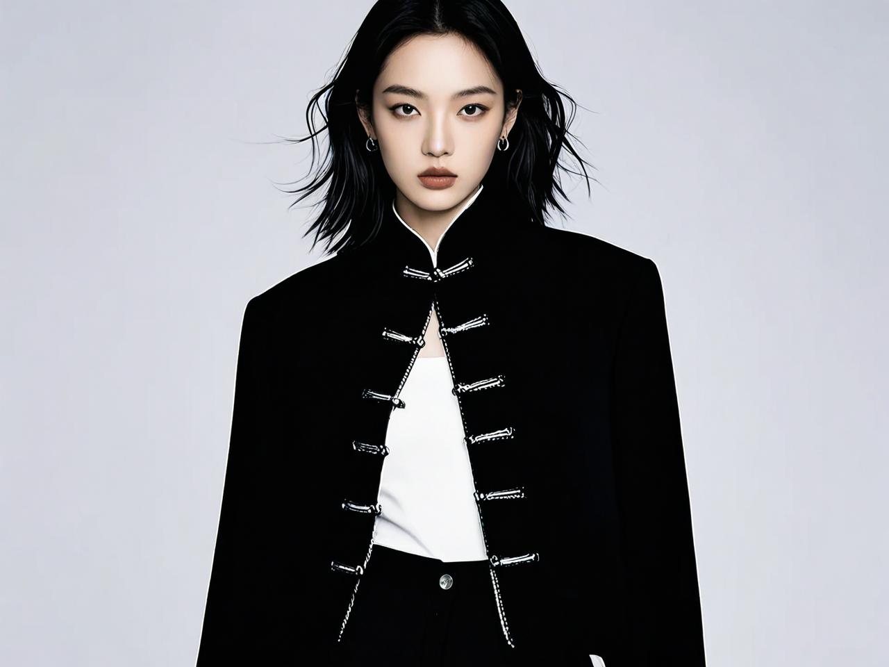 新中式明星同款Cropped Blazer穿搭图鉴，照着买就对了