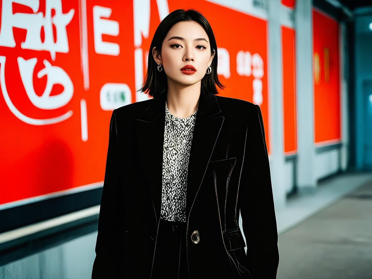 新中式街拍爆红！时尚黑马丝绒西装成为焦点