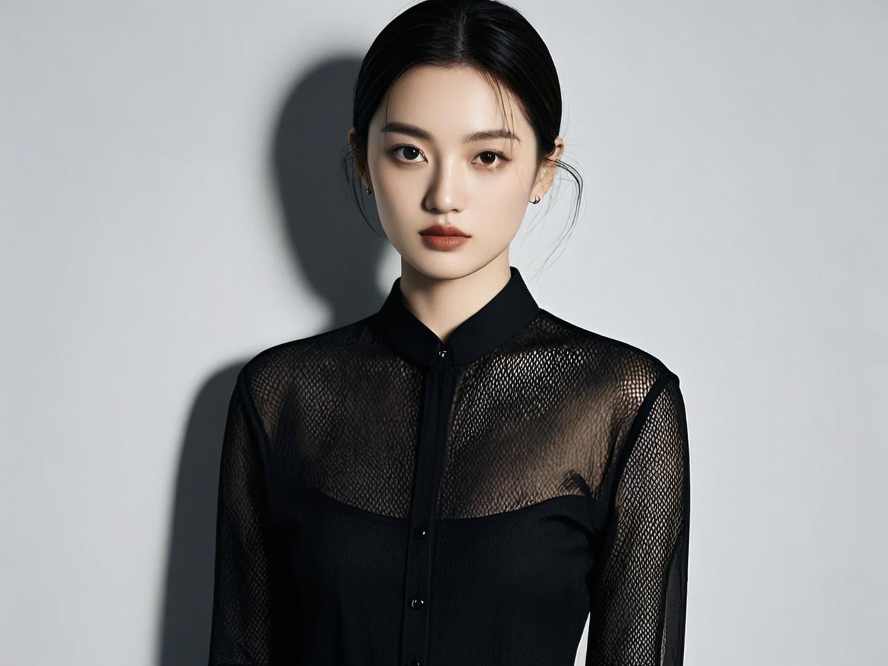 新中式穿搭趋势：明星同款网眼衬衫领跑潮流