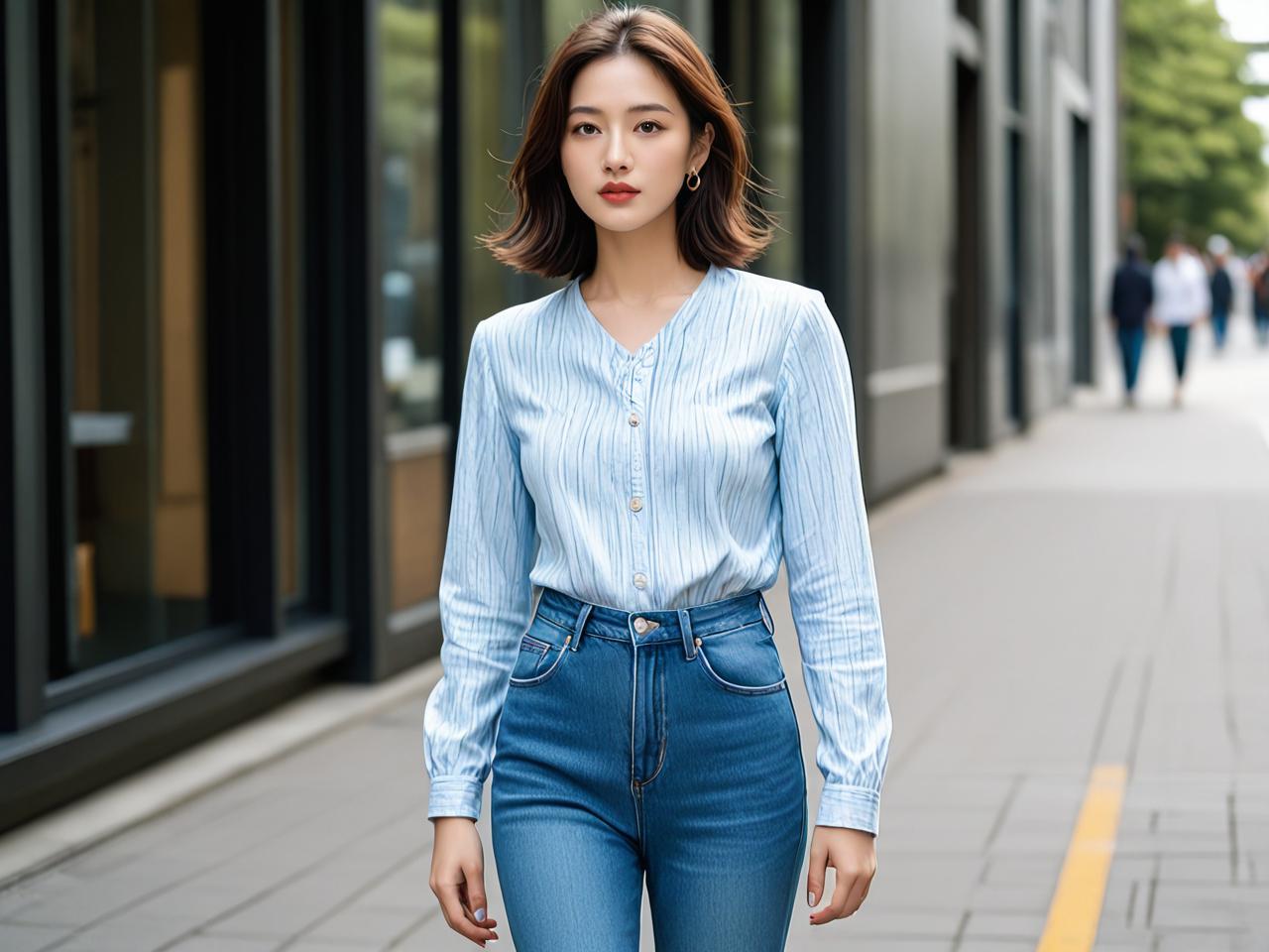 告别路人感：森系春季牛仔裤这样穿