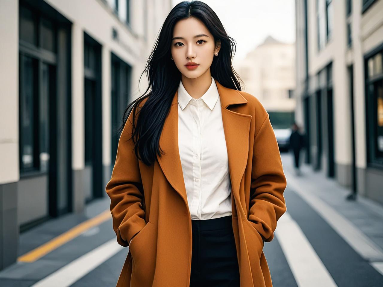 韩系穿搭灵感：冬季 风衣才是绝配