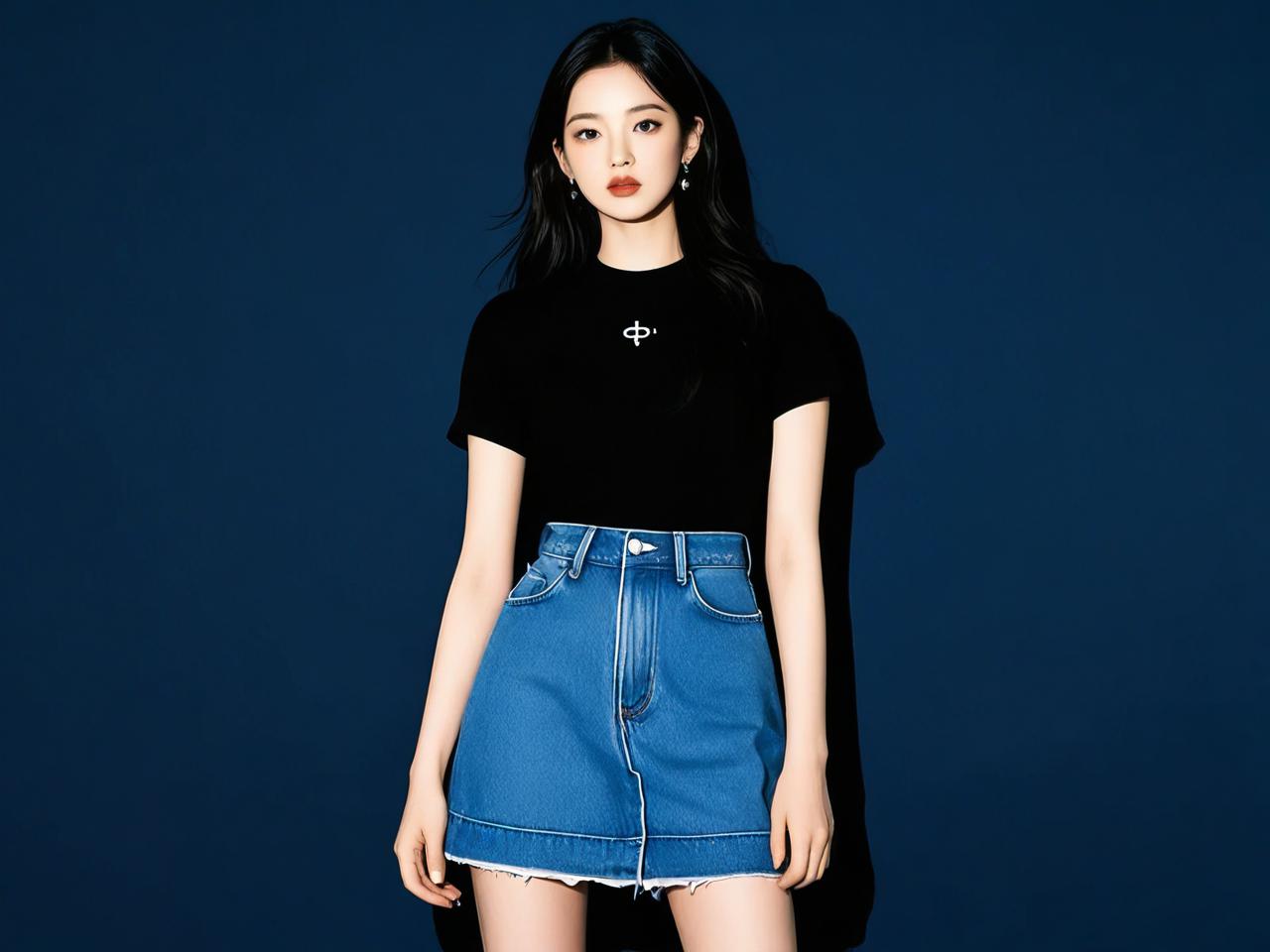 开春首选！暗黑系风女孩都爱的牛仔裙