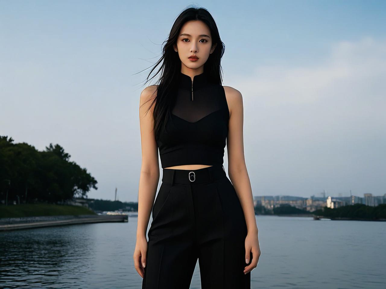 热搜不断！暗黑系高腰裤成今夏最火单品